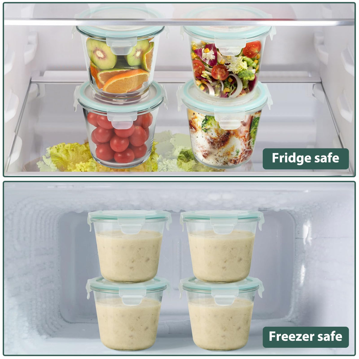 Freshmage microwave and oven safe glass container for reheating