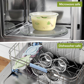 Freshmage container suitable for microwave reheating and oven-safe use.