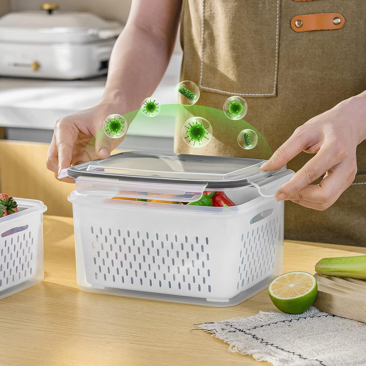 Freshmage wide temperature tolerance supports fridge and freezer use.