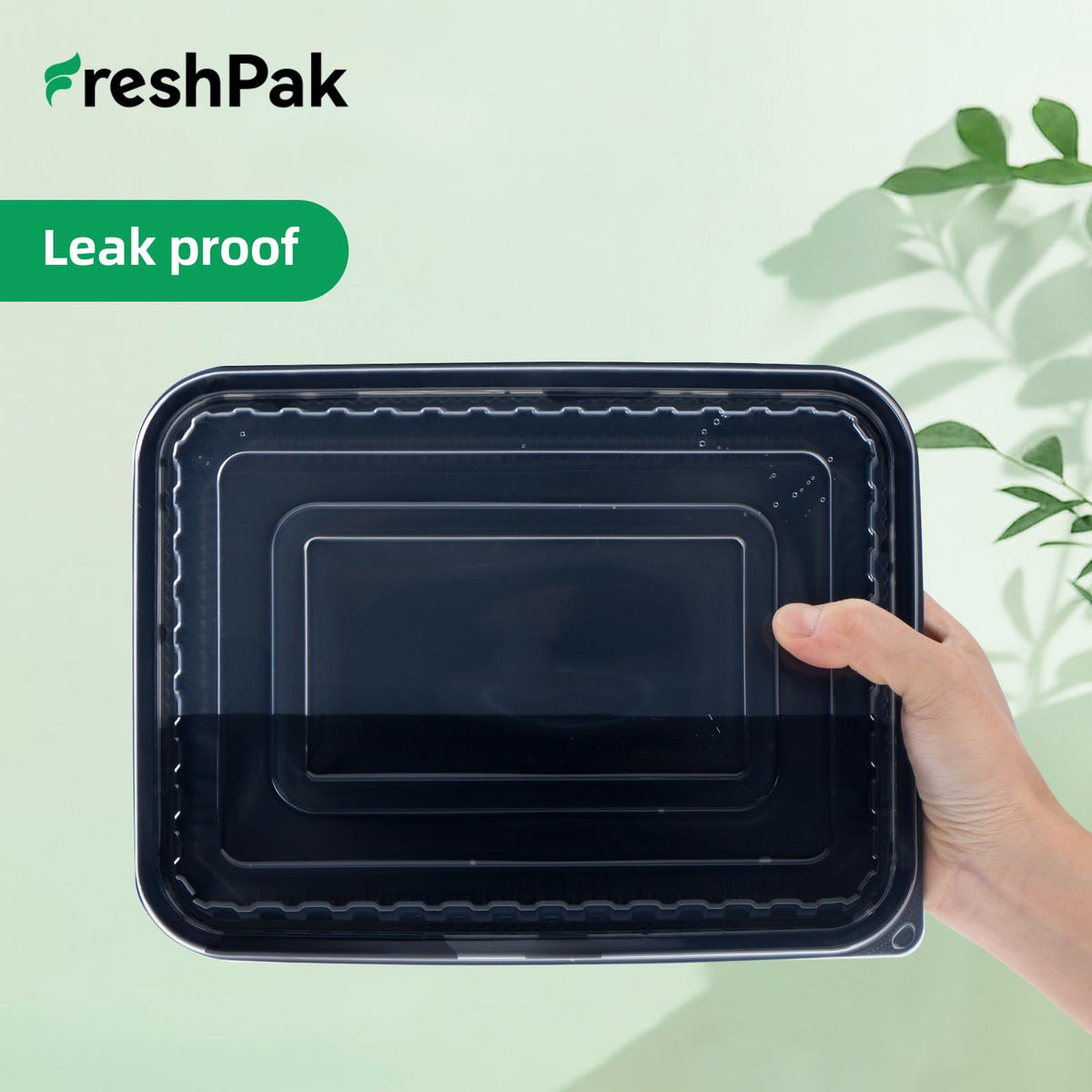 FRESHPAK shrink wrap seal demonstrates leakproof reliability.