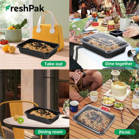 FRESHPAK freezer and microwave-safe container ideal for leftovers.