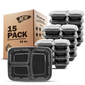 Freshware bento box with three compartments keeps meals separate and fresh