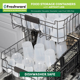 Freshware BPA-free plastic ensures safe food storage.