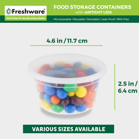 Freshware BPA-free microwavable deli container ideal for quick reheats and safe use.