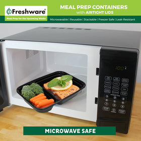 Freshware BPA-free polypropylene material highlighting safe, durable meal containers