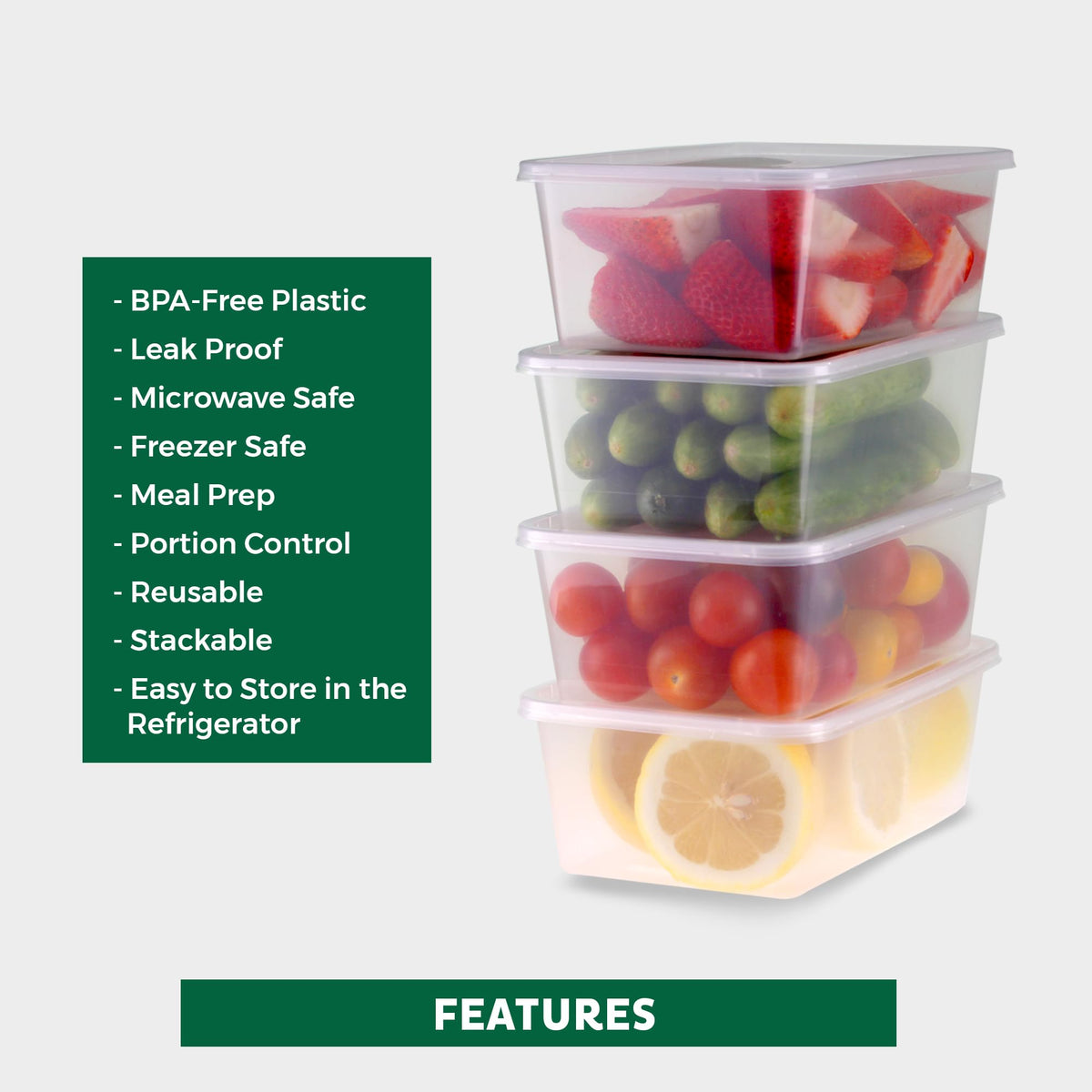 Freshware leakproof deli container prevents spills during transport of soups and sauces