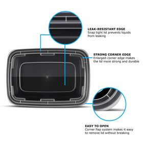 Freshware stackable lunch box saves space in fridge and bag.