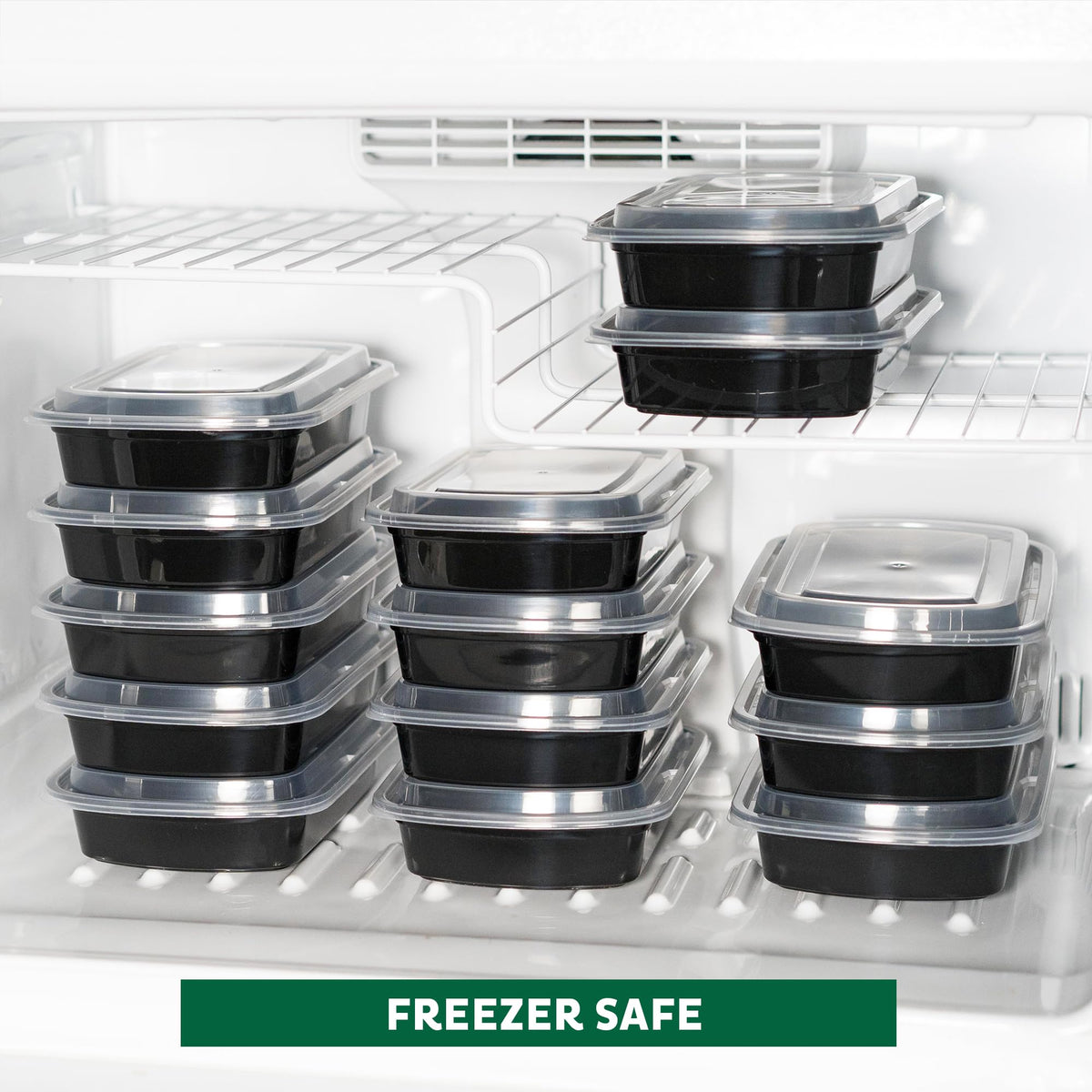 Freshware stackable design saves space in pantry and fridge