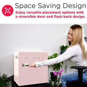 Frigidaire Coral EFR176 reversible door for flexible room placement