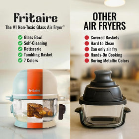 Fritaire BPA-free and Teflon-free interior promotes safe, chemical-free cooking