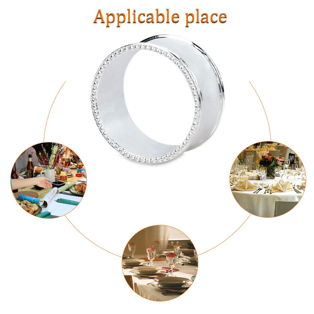 Frjjthchy bead side napkin ring collection enhances holiday table styling.