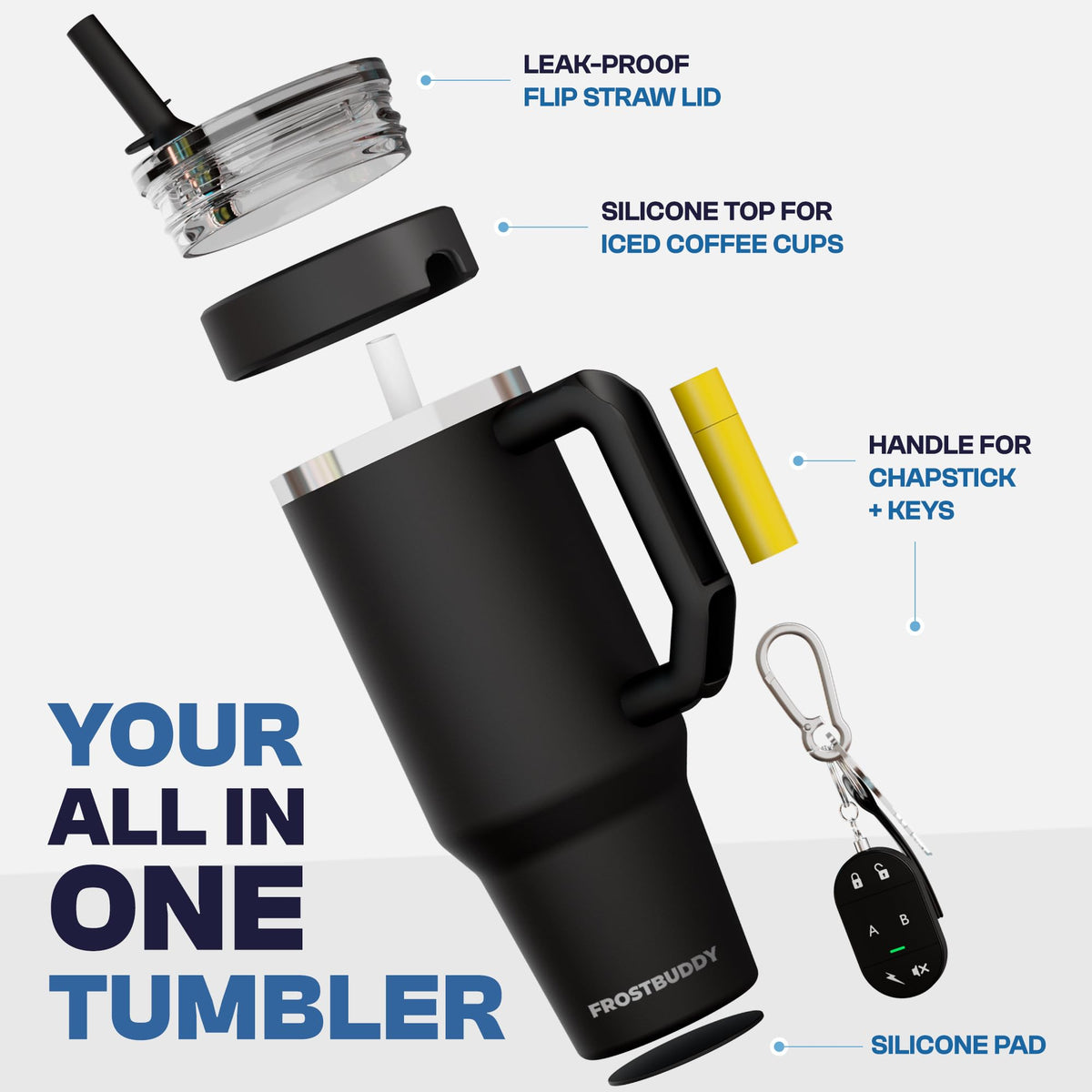 Frost Buddy Thicc Buddy 18/8 stainless steel body emphasizes durability and easy cleaning.