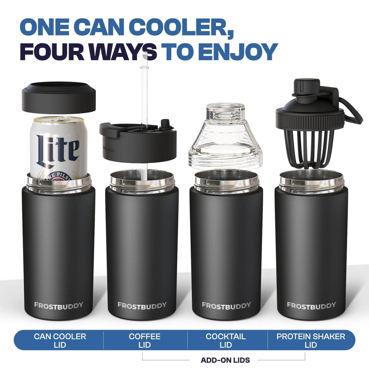 Frost Buddy stainless steel green finish blends with outdoor gear beautifully.