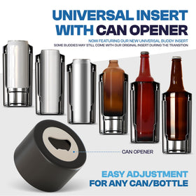 Frost Buddy universal cooler insulated double-walled construction keeps contents cold longer.