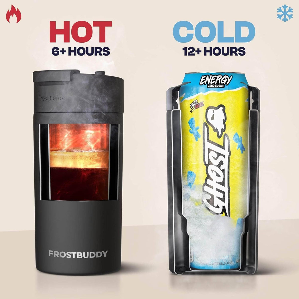 Frost Buddy cooler features a sleek skinny design for stylish beverages