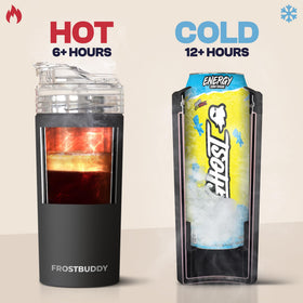 Frost Buddy wide size compatibility from 12 oz to 24 oz.