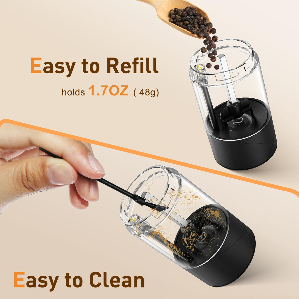 FRTONYI LED-lighted top view for easy visibility in dim kitchens.