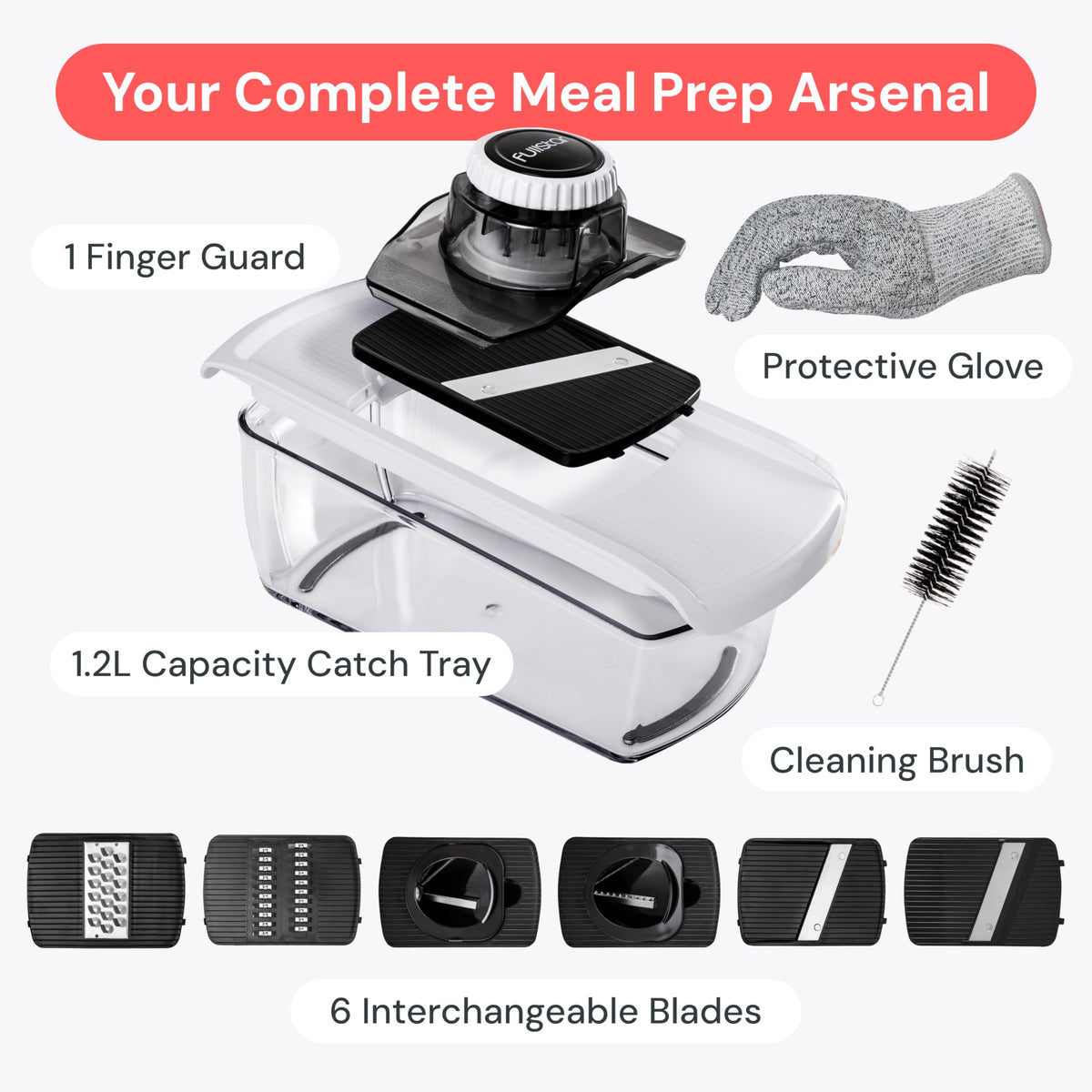 Fullstar mandoline cheese grater function adds toppings effortlessly