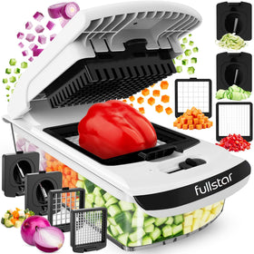 Fullstar Original Pro Chopper in action, quick dicing for fast meal prep.