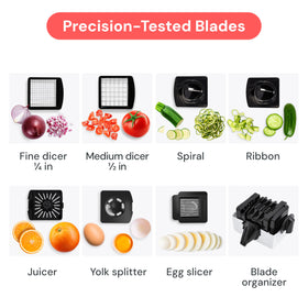 Fullstar soft-grip handle provides comfortable control during everyday chopping tasks.