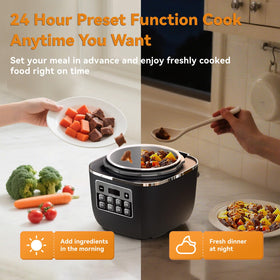 Fullwill Electric Pressure Cooker Lite secure lid-lock and overheat protection for peace of mind.