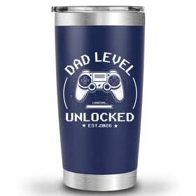 FUNITZ Promoted to Dad 2026 tumbler front graphic for on-the-go use.
