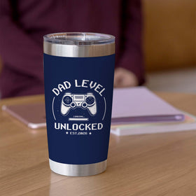 FUNITZ Promoted to Dad 2026 tumbler gift packaging ready to give.