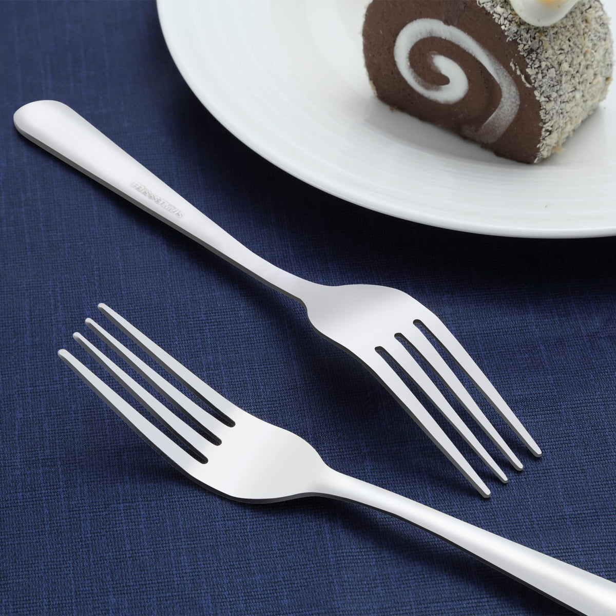 Funnydin ergonomic-handle forks provide comfortable grip during meals