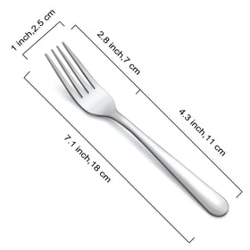 Funnydin stainless steel forks with mirror-polished finish, elevating table settings