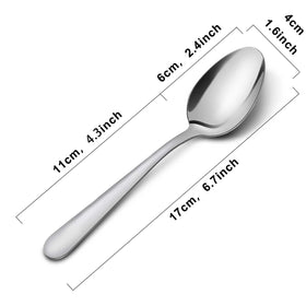 Funnydin stainless steel spoons close-up highlighting durable, rust-resistant design