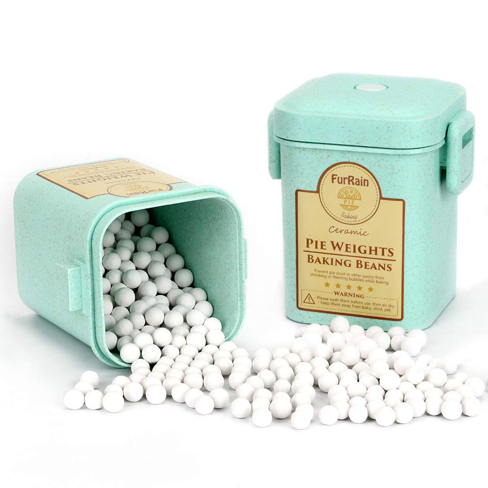 FurRain ceramic pie weights beads for even blind baking.