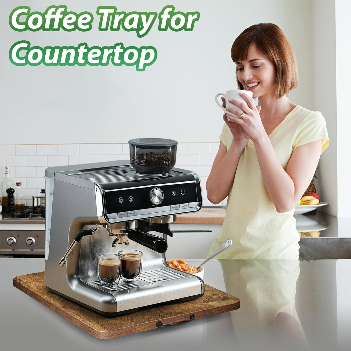 Fxacyem sliding tray for toasters and espresso machines simplifies repositioning