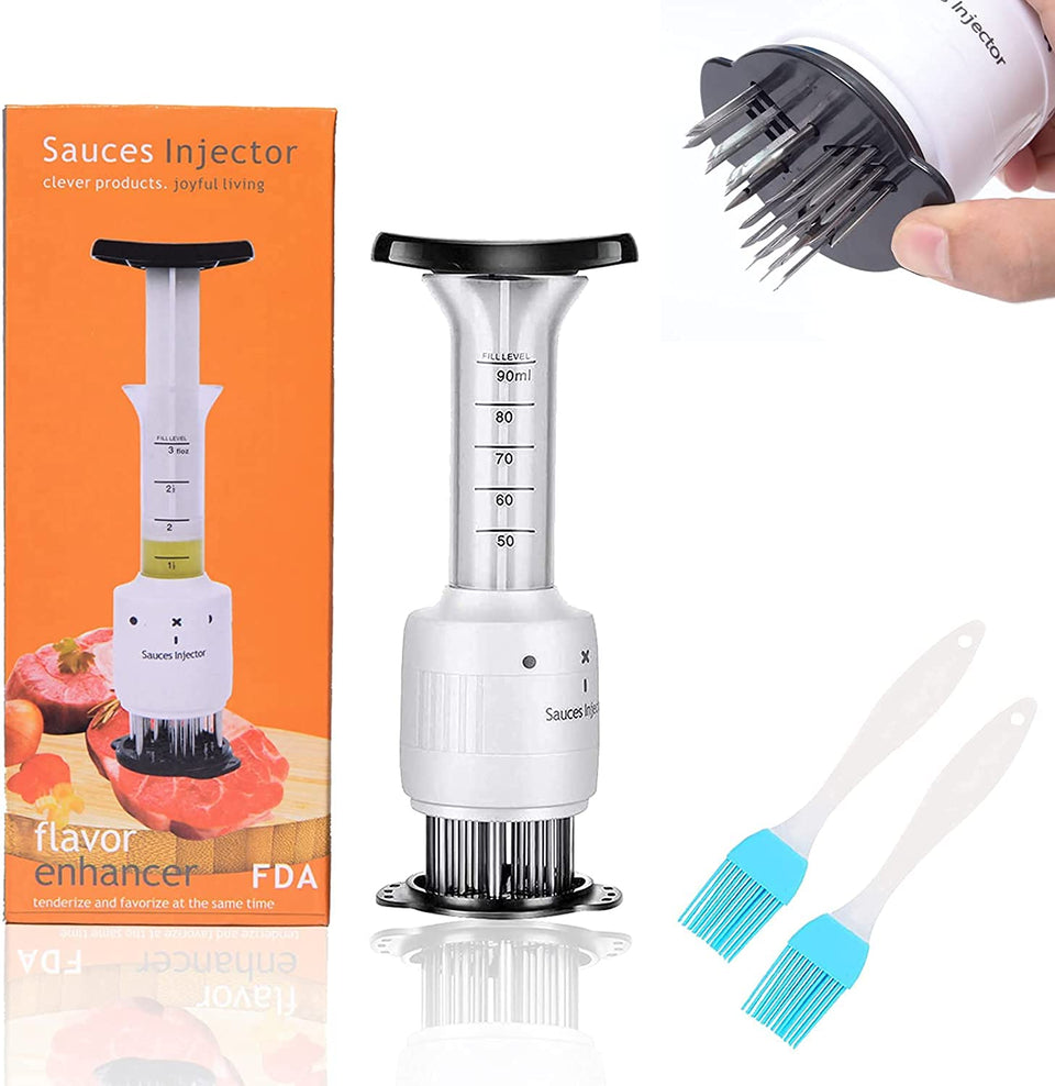 FYANER 2-in-1 meat injector and tenderizer delivering precise flavor penetration.