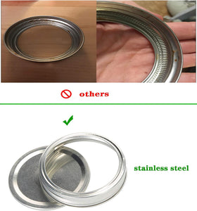FZCWAHJK stainless steel lids provide durable, reusable canning options.
