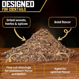 G & J's Finest apple wood chips for bright fruit smoke in cocktails.