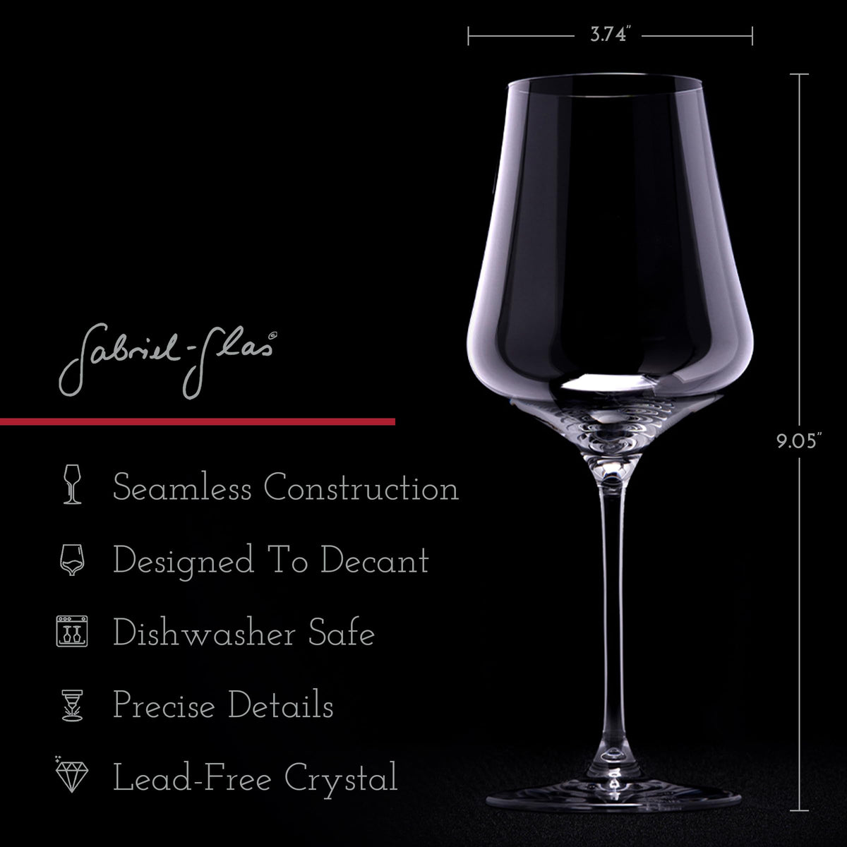 Gabriel-Glas StandArt Edition crystal-detail close-up highlights clarity and wine color