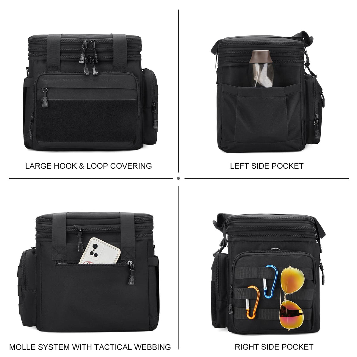 Gafetrey dual-pocket design with side and front pouches for accessories