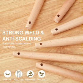 Gaixvny coating-friendly design protects nonstick surfaces during use.