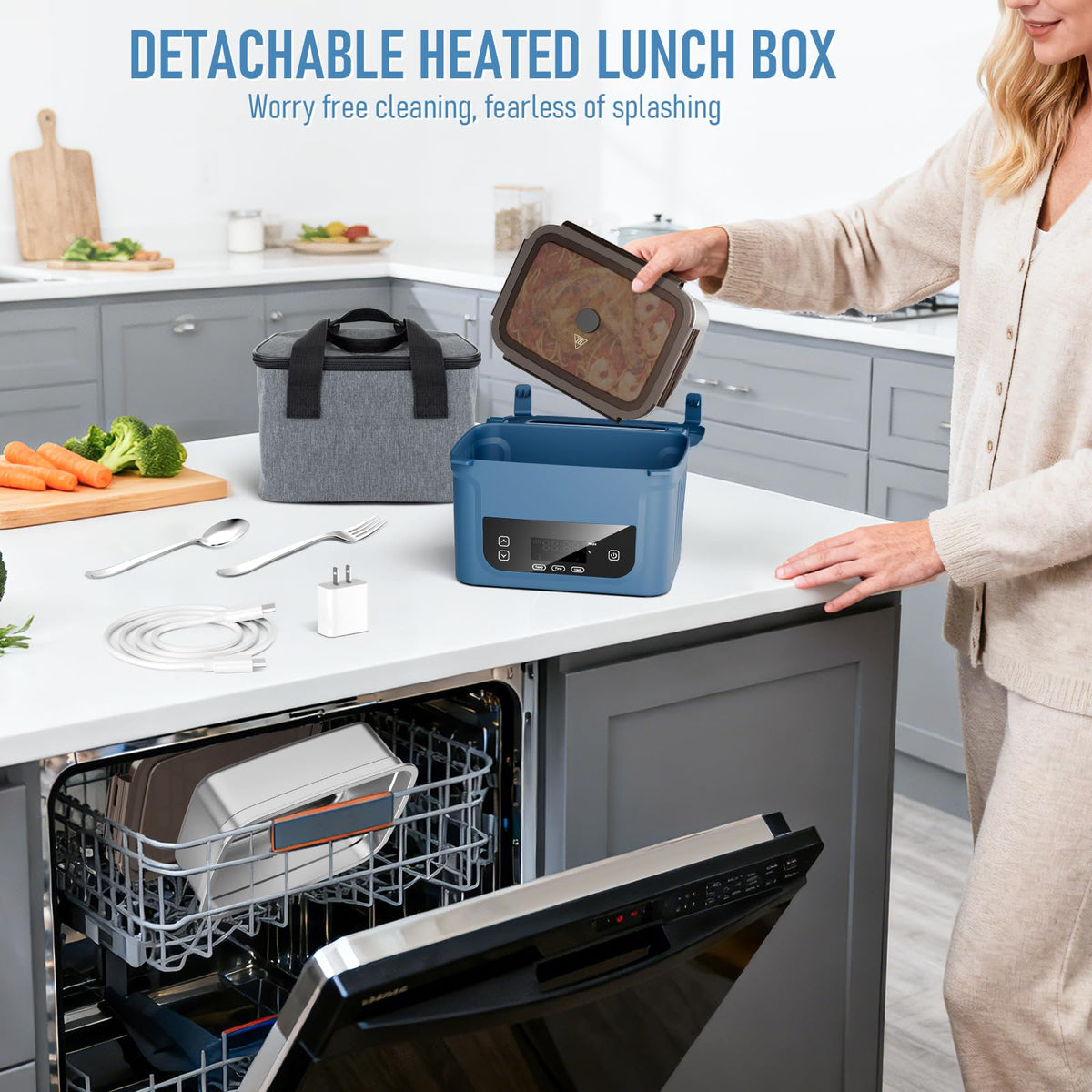 GALOKEO dishwasher-safe inner container and lid simplify cleanup after meals.