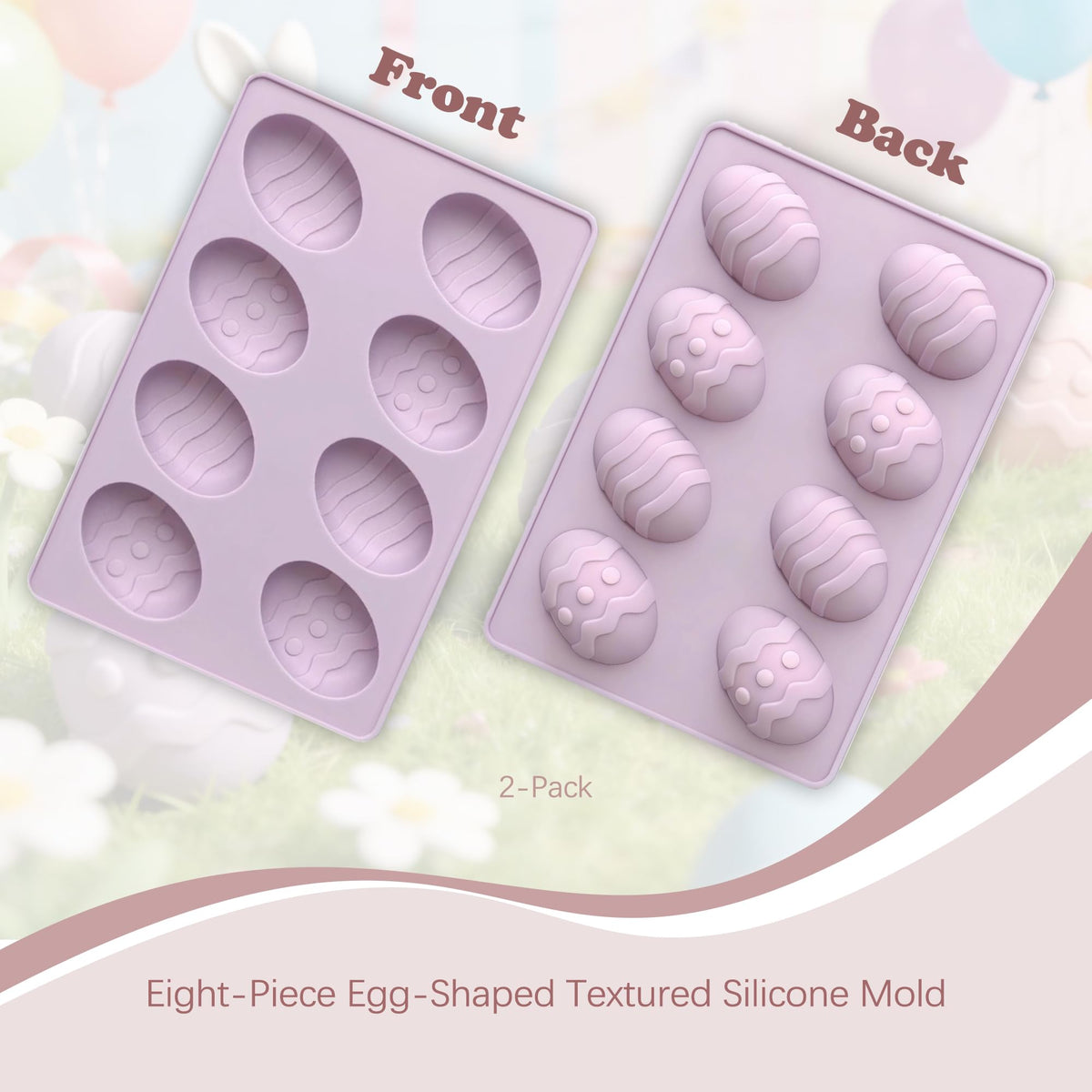 GARBODIY embossed Easter egg cavities offer eye-catching designs for creative party desserts.