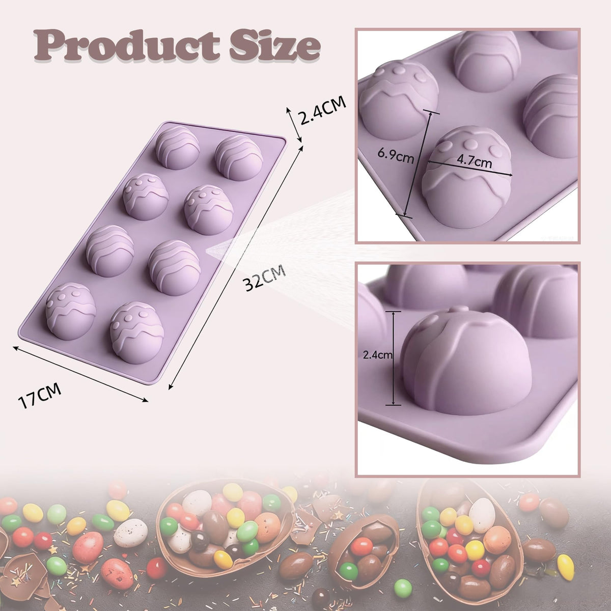 GARBODIY multi-purpose mold ideal for mousse, chocolate, puddings, jelly, plus DIY crafts.