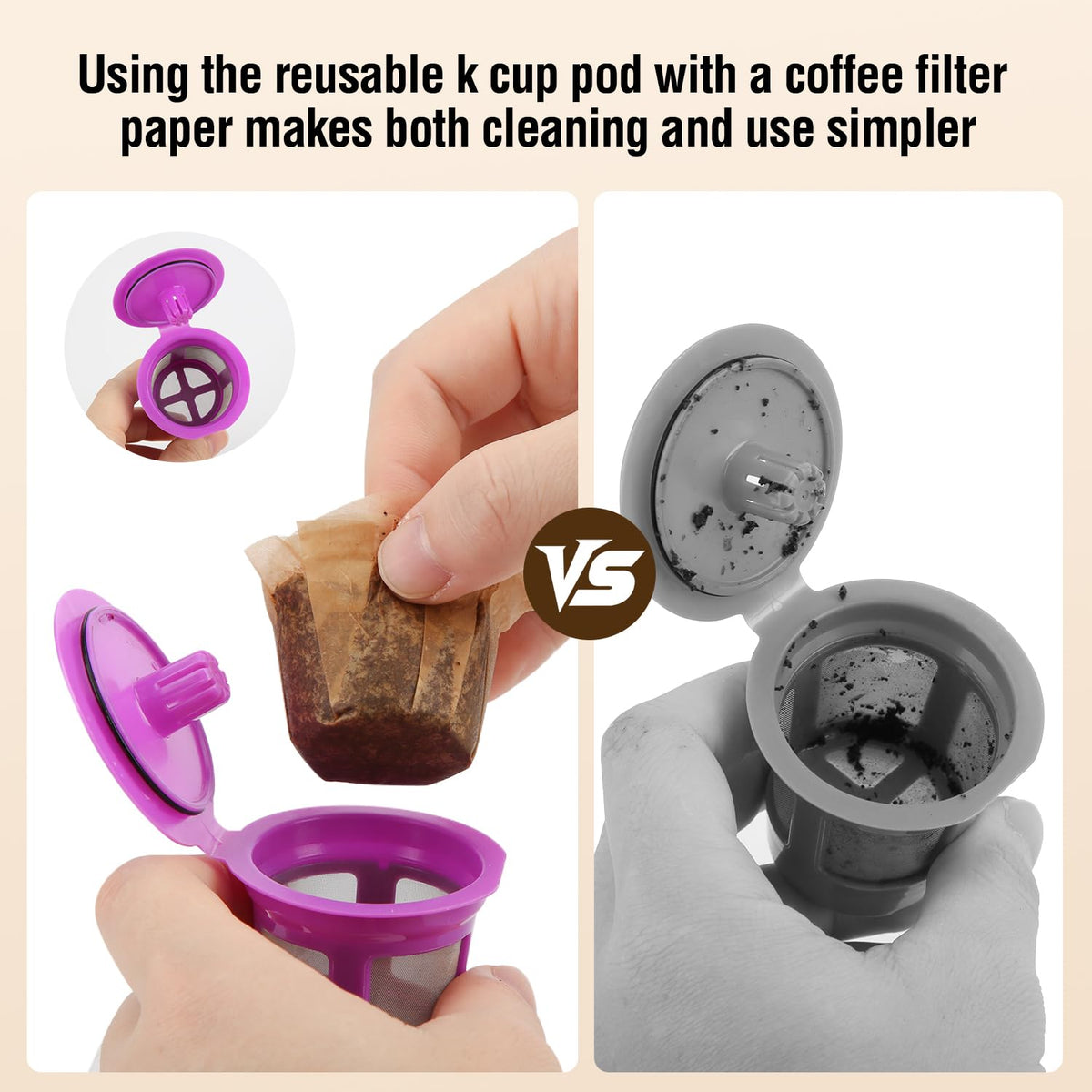 Removing disposable filter paper and quick rinse for next brew