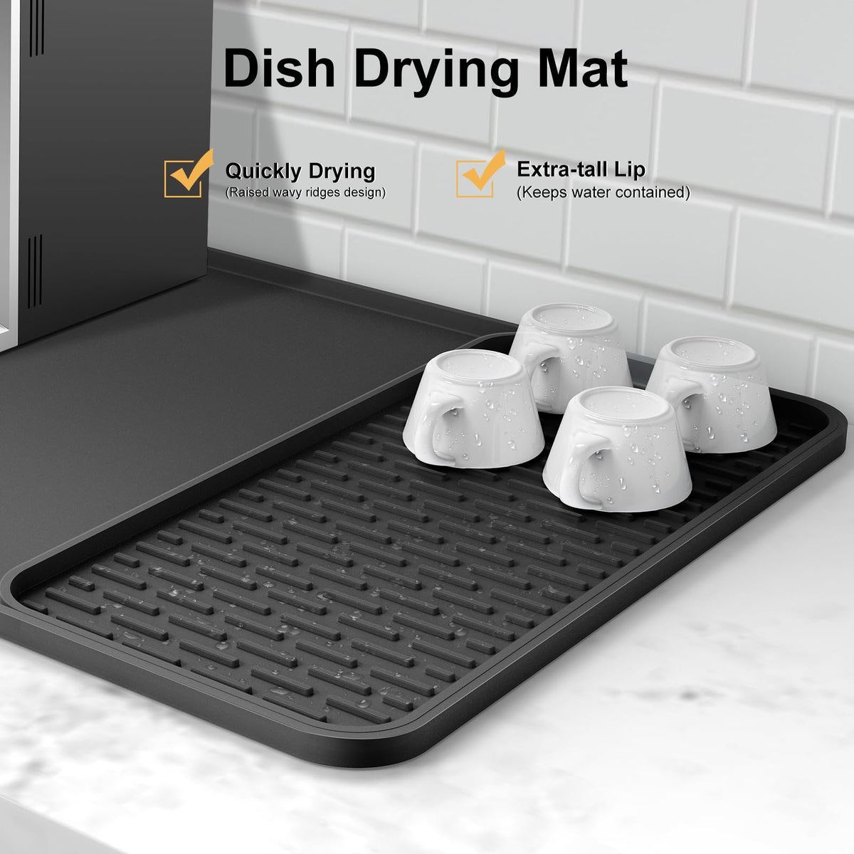 Garolue anti-slip silicone mat with non-slip backing keeps your setup stable.