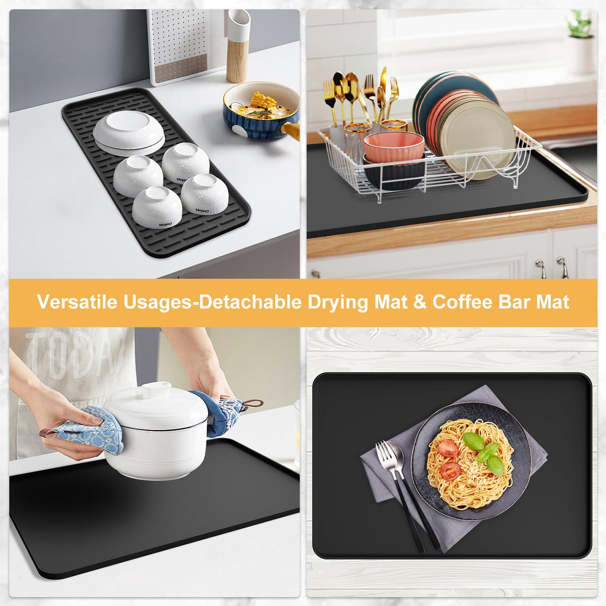 Garolue two-part design mat with detachable section for flexible use.