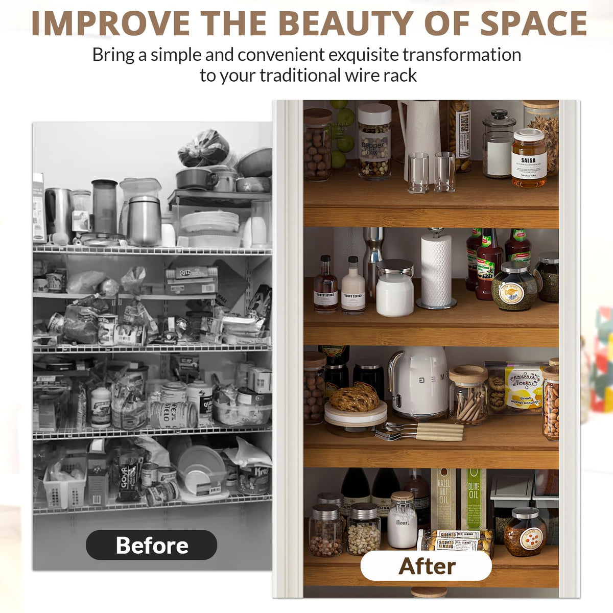 Gashell various sizes fit any wire shelving from small pantries to large storage