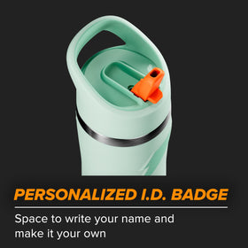 Gatorade Overtime bottle includes space to write your name for identification.