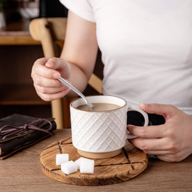 GBHOME off-white set of four mugs ideal for family coffee rituals.