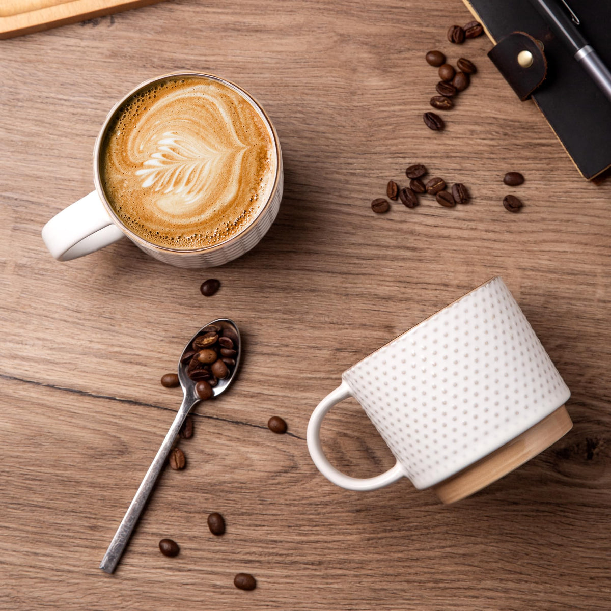 GBhome textured embossed coffee mug with comfortable grip
