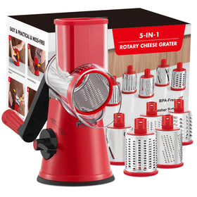GDL Cheese Grater Rotary base with non-slip bottom for stable, safe prep.