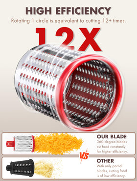 GDL stainless steel drum offers durable, clean cuts.